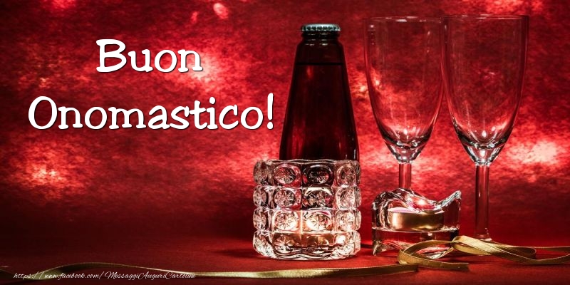 Buon Onomastico! - Cartoline onomastico con champagne