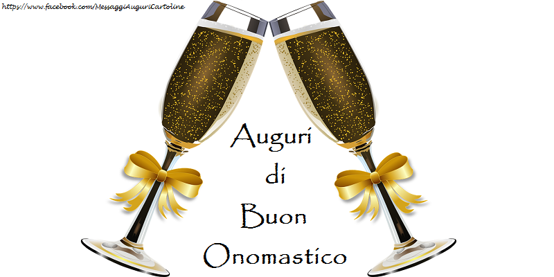 Buon Onomastico - Cartoline onomastico con champagne