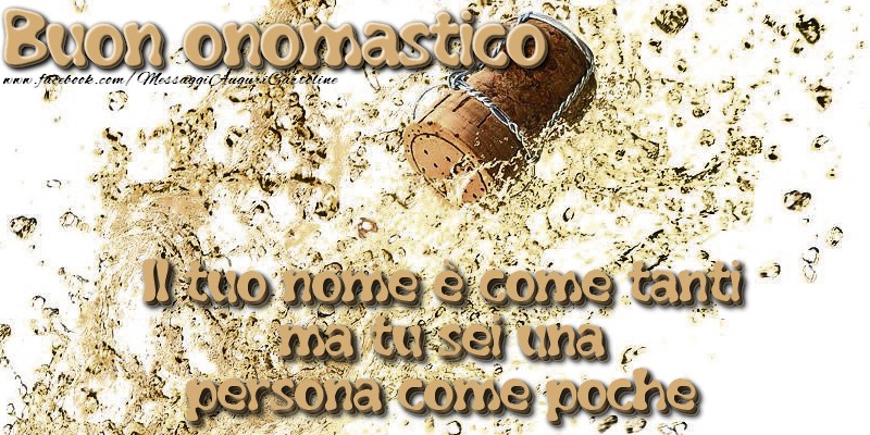 Buon onomastico - Cartoline onomastico con champagne