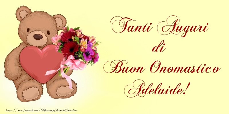 Tanti Auguri di Buon Onomastico Adelaide! - Cartoline onomastico con animali