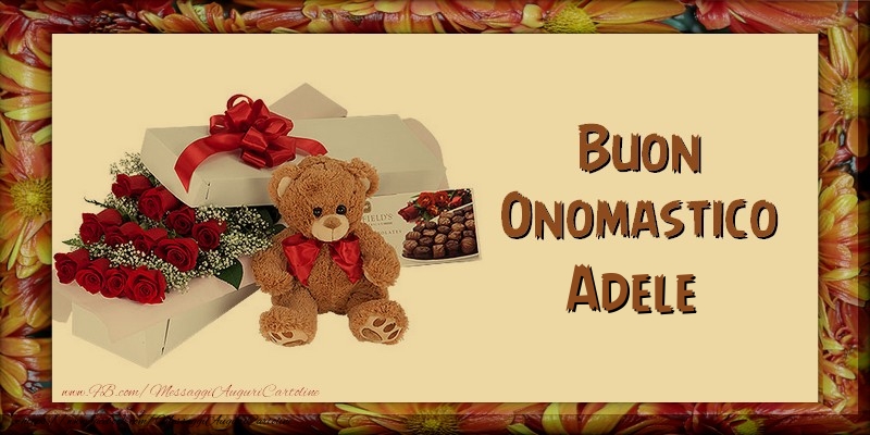 Buon Onomastico Adele - Cartoline onomastico con animali