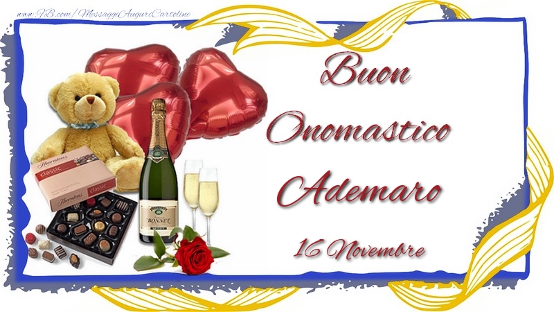 Buon Onomastico Ademaro! 16 Novembre - Cartoline onomastico