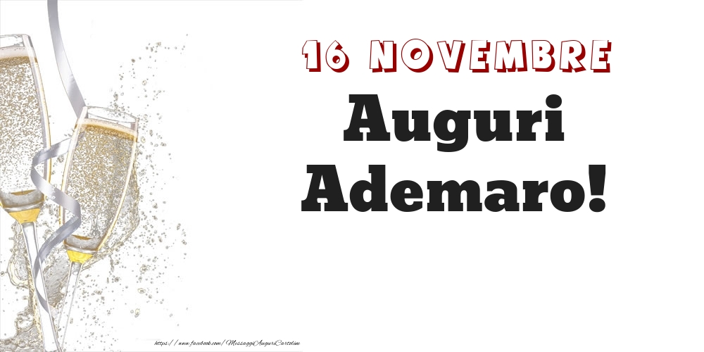 Auguri Ademaro! 16 Novembre - Cartoline onomastico