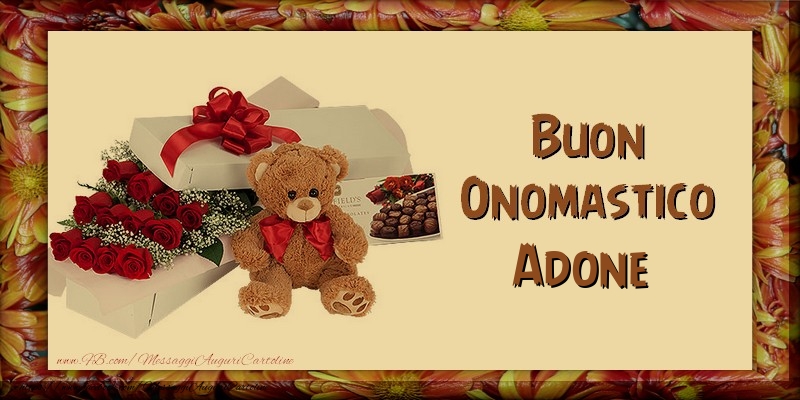 Buon Onomastico Adone - Cartoline onomastico con animali