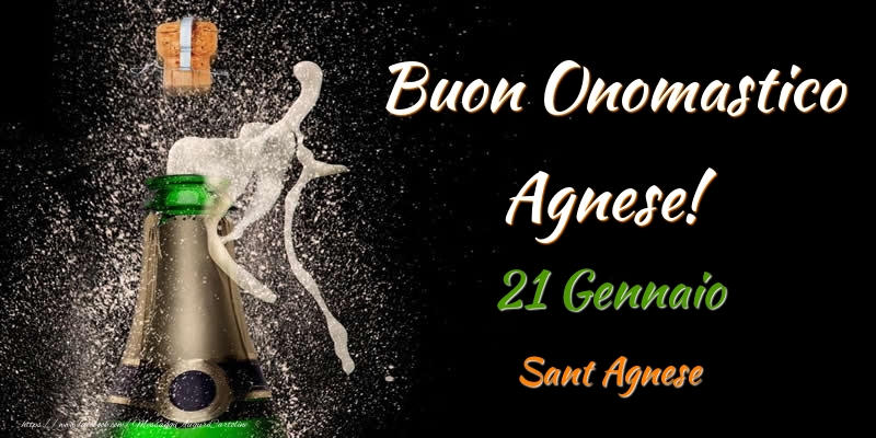 Buon Onomastico Agnese! 21 Gennaio Sant Agnese - Cartoline onomastico