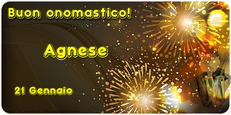 Buon Onomastico Agnese! 21 Gennaio - Cartoline onomastico