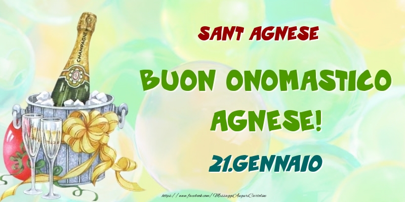 Sant Agnese Buon Onomastico, Agnese! 21.Gennaio - Cartoline onomastico