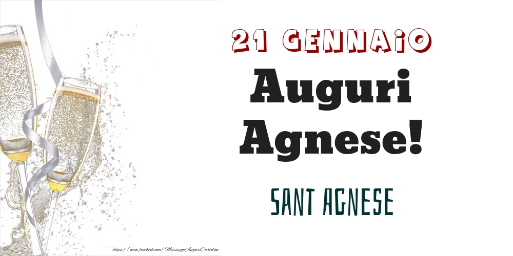 Sant Agnese Auguri Agnese! 21 Gennaio - Cartoline onomastico