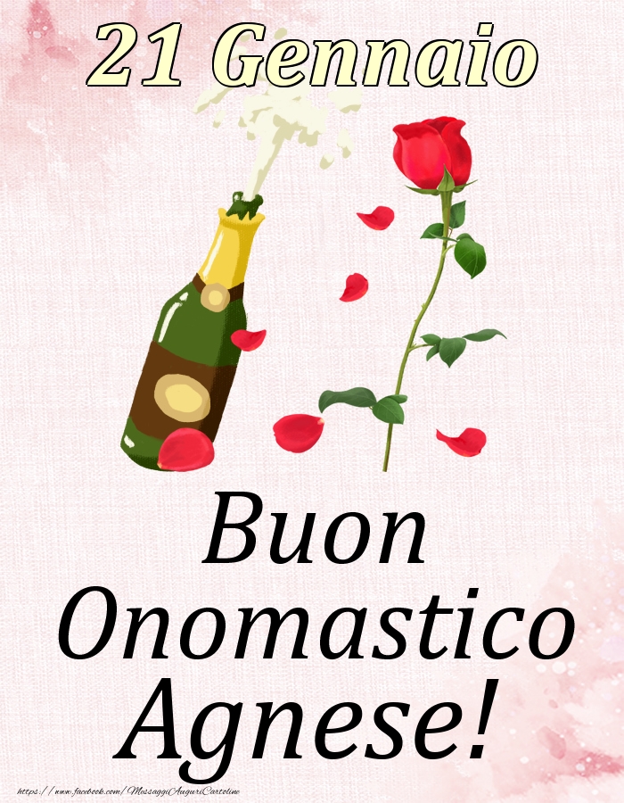 Buon Onomastico Agnese! - 21 Gennaio - Cartoline onomastico