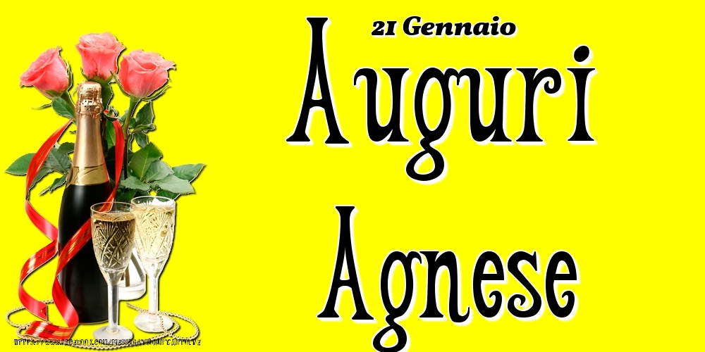 21 Gennaio - Auguri Agnese! - Cartoline onomastico