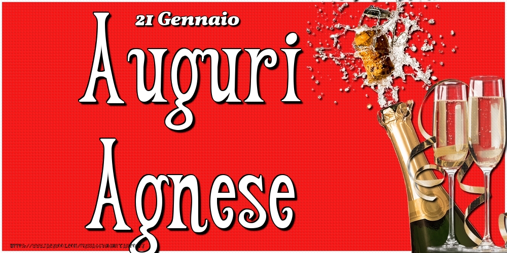 21 Gennaio - Auguri Agnese! - Cartoline onomastico