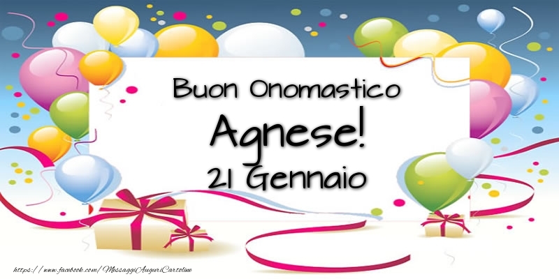 Buon Onomastico Agnese! 21 Gennaio - Cartoline onomastico