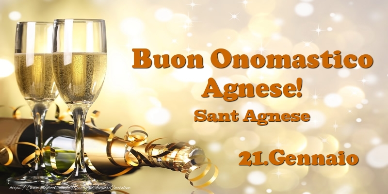 21.Gennaio Sant Agnese Buon Onomastico Agnese! - Cartoline onomastico