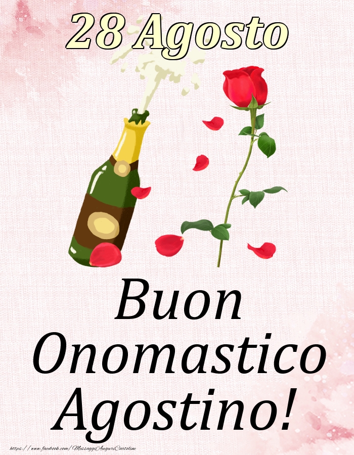 Buon Onomastico Agostino! - 28 Agosto - Cartoline onomastico