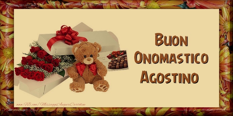 Buon Onomastico Agostino - Cartoline onomastico con animali