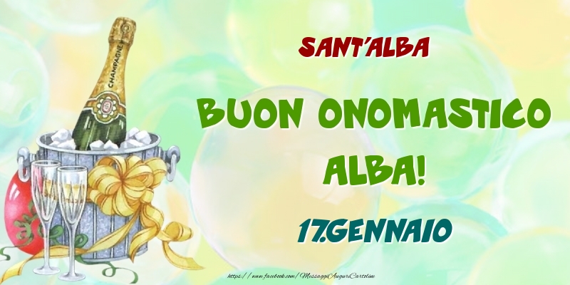 Sant'Alba Buon Onomastico, Alba! 17.Gennaio - Cartoline onomastico