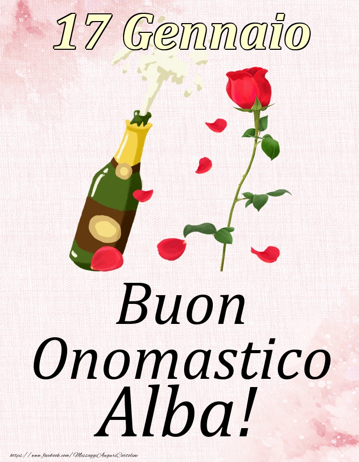 Buon Onomastico Alba! - 17 Gennaio - Cartoline onomastico