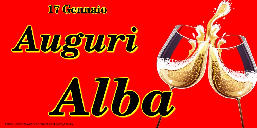 17 Gennaio - Auguri Alba! - Cartoline onomastico