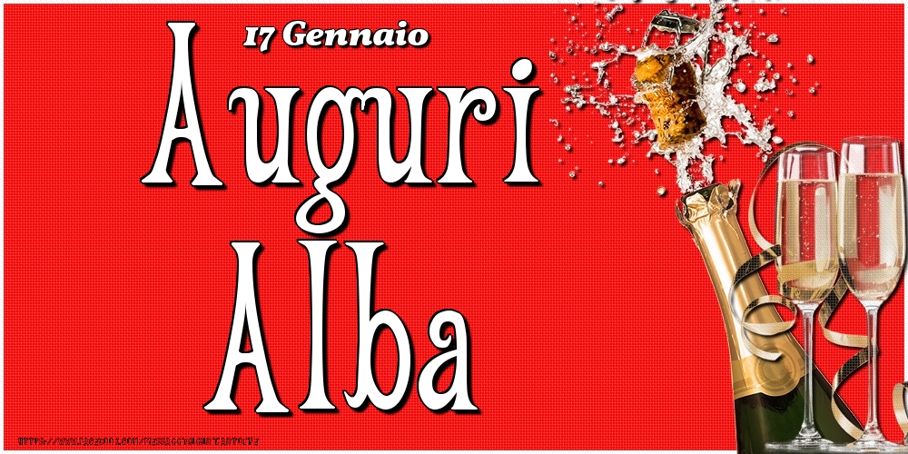 17 Gennaio - Auguri Alba! - Cartoline onomastico