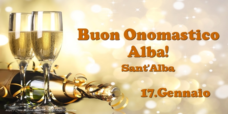 17.Gennaio Sant'Alba Buon Onomastico Alba! - Cartoline onomastico