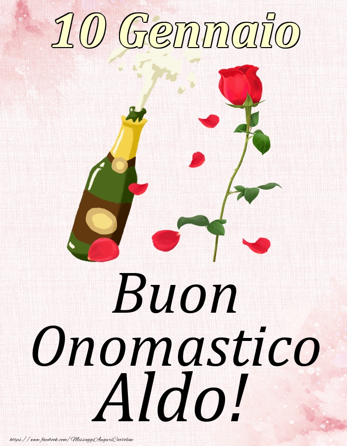 Buon Onomastico Aldo! - 10 Gennaio - Cartoline onomastico