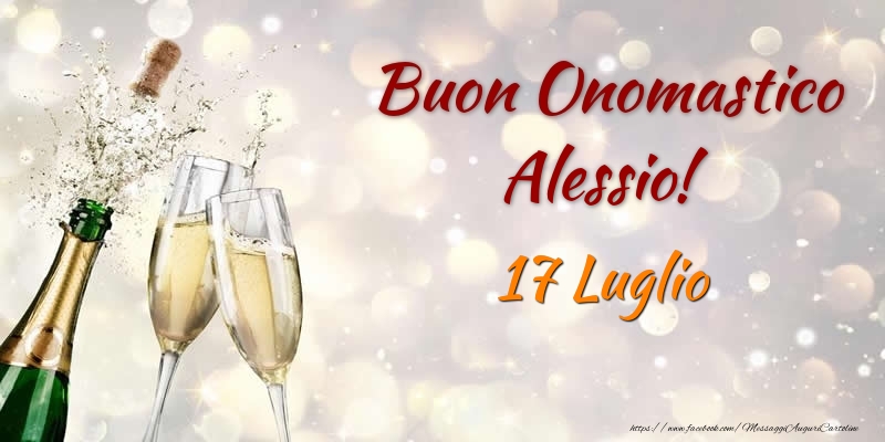 Buon Onomastico Alessio! 17 Luglio - Cartoline onomastico