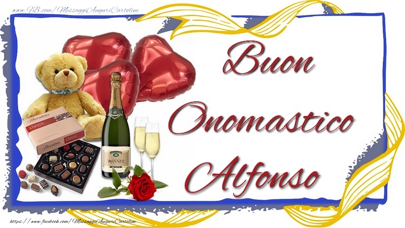 Buon Onomastico Alfonso - Cartoline onomastico con animali