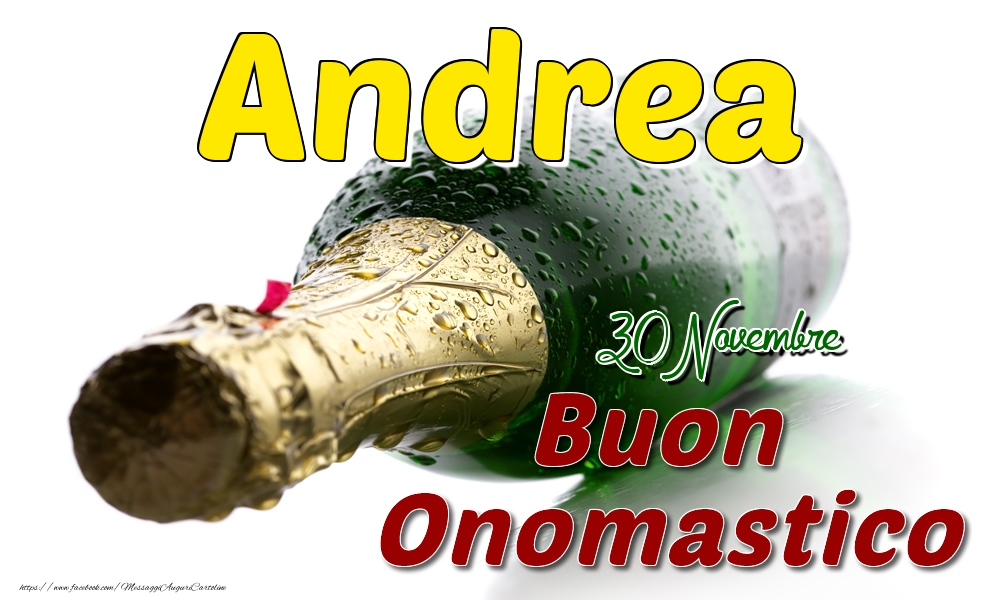 30 Novembre  -  Buon onomastico Andrea - Cartoline onomastico