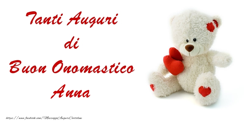 Tanti Auguri di Buon Onomastico Anna - Cartoline onomastico con animali