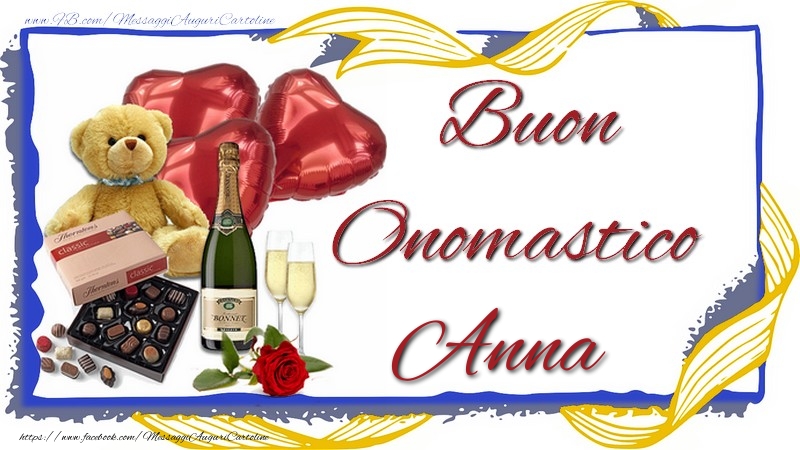 Buon Onomastico Anna - Cartoline onomastico con animali