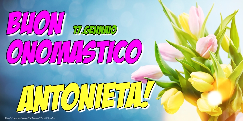 17.Gennaio - Buon Onomastico Antonieta! - Cartoline onomastico