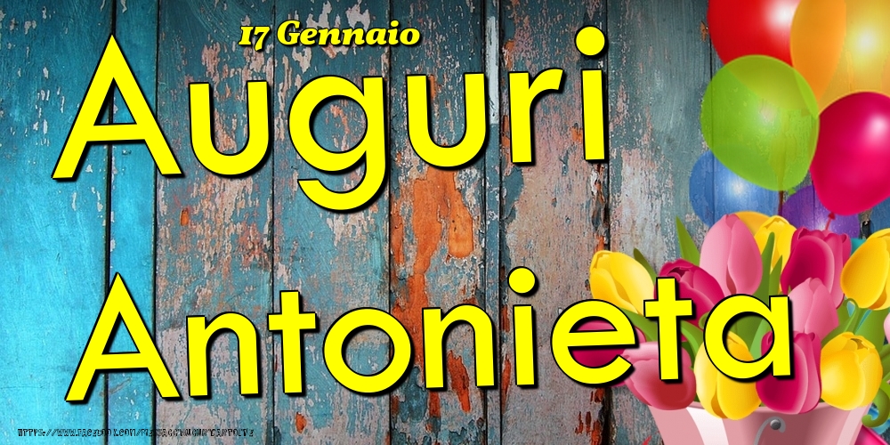 17 Gennaio - Auguri Antonieta! - Cartoline onomastico