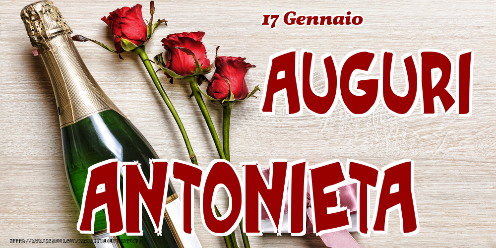 17 Gennaio - Auguri Antonieta! - Cartoline onomastico