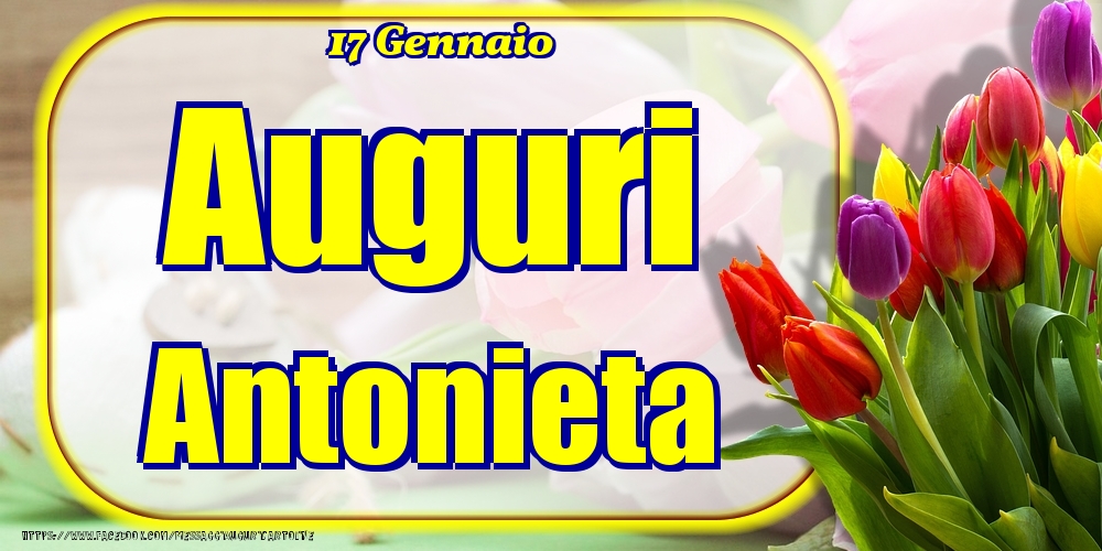 17 Gennaio - Auguri Antonieta! - Cartoline onomastico