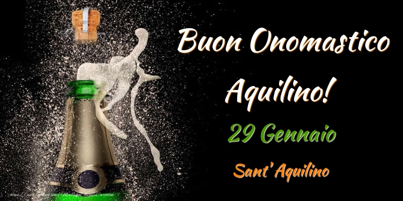 Buon Onomastico Aquilino! 29 Gennaio Sant' Aquilino - Cartoline onomastico