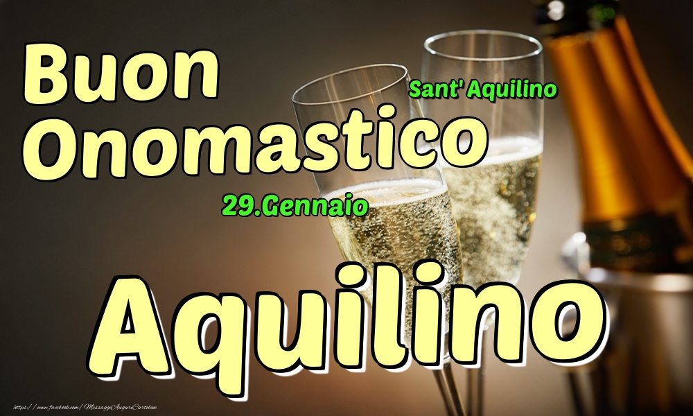 29.Gennaio - Buon Onomastico Aquilino! - Cartoline onomastico