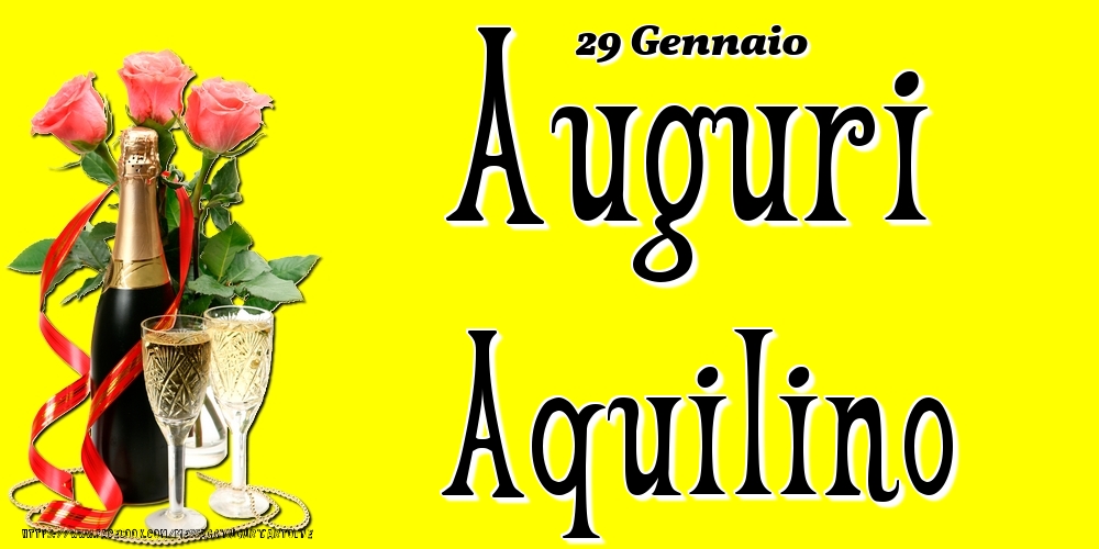 29 Gennaio - Auguri Aquilino! - Cartoline onomastico