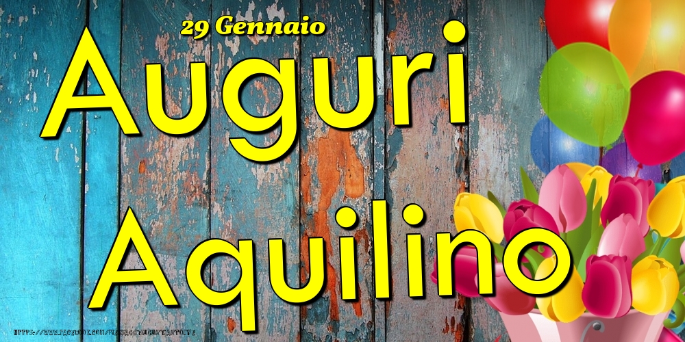 29 Gennaio - Auguri Aquilino! - Cartoline onomastico