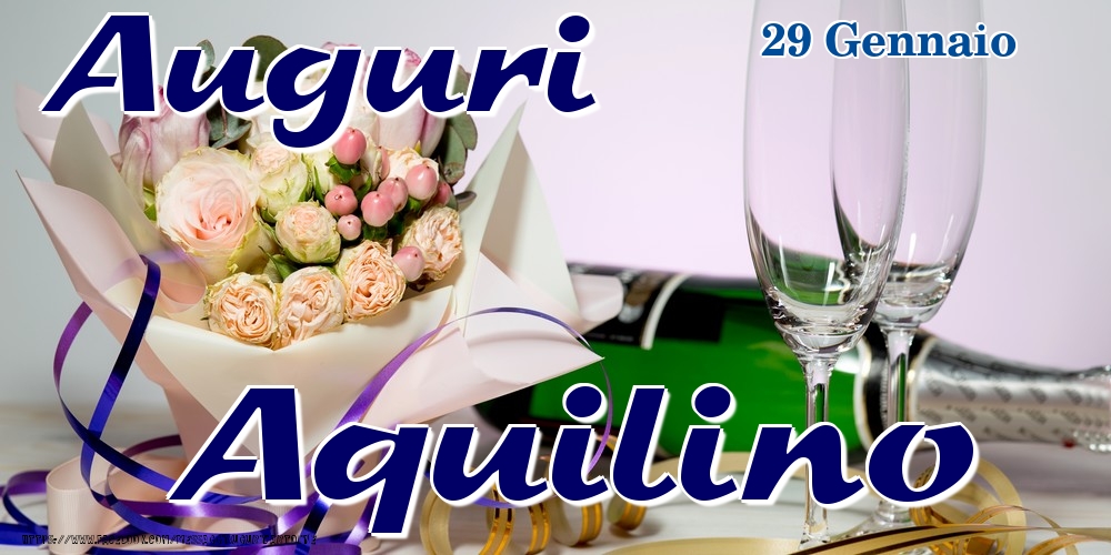 29 Gennaio - Auguri Aquilino! - Cartoline onomastico