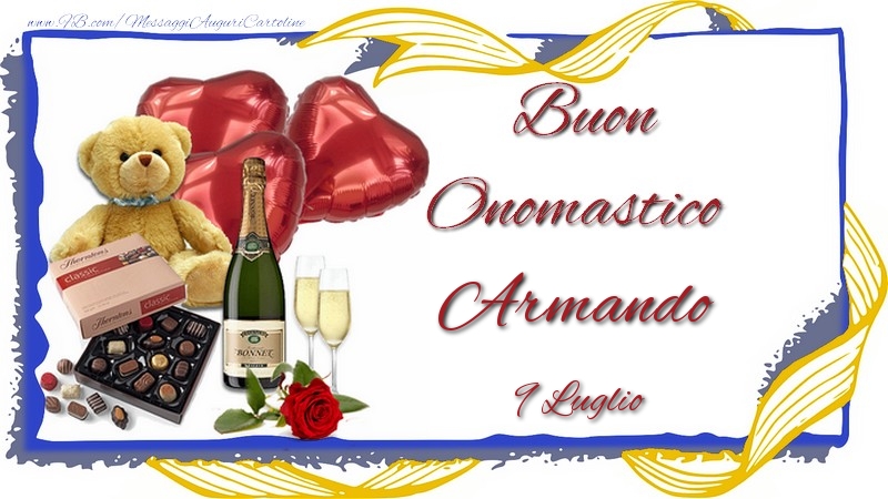 Buon Onomastico Armando! 9 Luglio - Cartoline onomastico