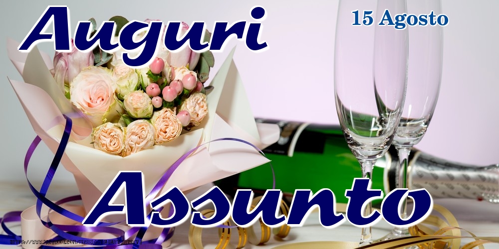 15 Agosto - Auguri Assunto! - Cartoline onomastico