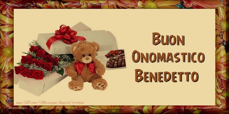 Buon Onomastico Benedetto - Cartoline onomastico con animali