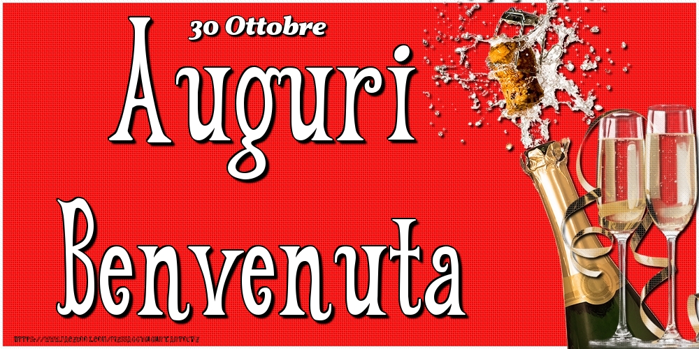 30 Ottobre - Auguri Benvenuta! - Cartoline onomastico