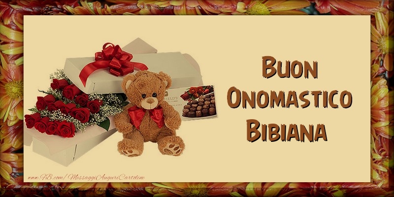 Buon Onomastico Bibiana - Cartoline onomastico con animali