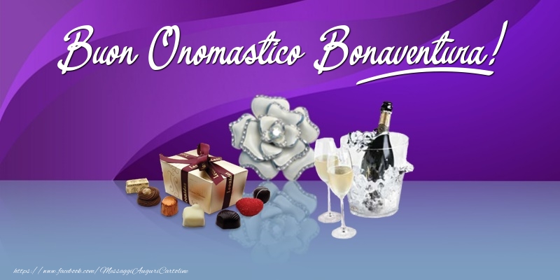 Buon Onomastico Bonaventura! - Cartoline onomastico con regalo