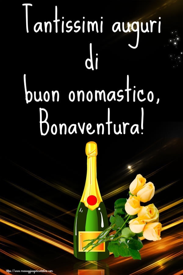 Tantissimi auguri di buon onomastico, Bonaventura! - Cartoline onomastico con fiori
