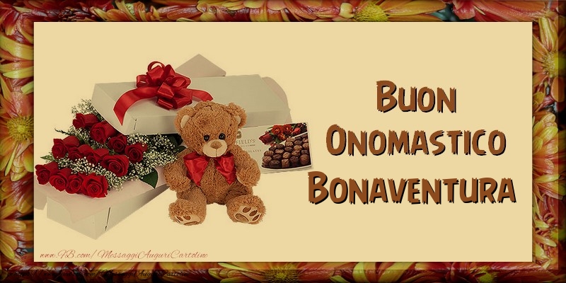 Buon Onomastico Bonaventura - Cartoline onomastico con animali