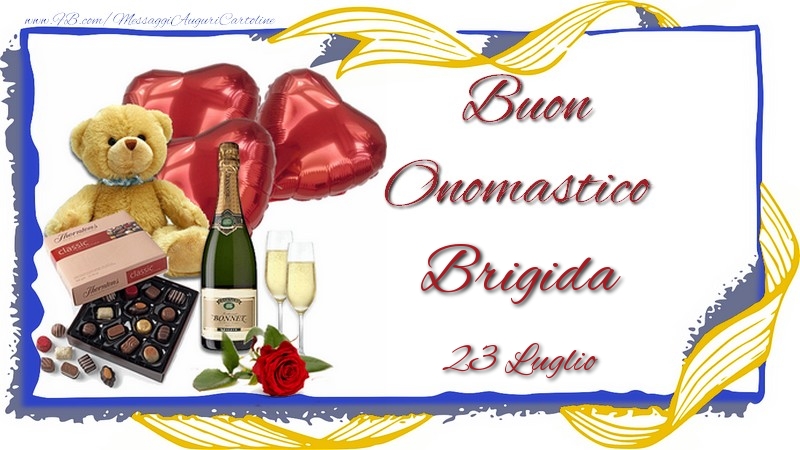 Buon Onomastico Brigida! 23 Luglio - Cartoline onomastico