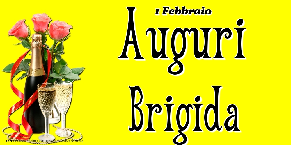 1 Febbraio - Auguri Brigida! - Cartoline onomastico