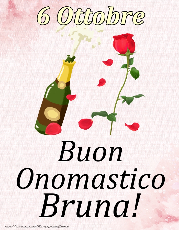 Buon Onomastico Bruna! - 6 Ottobre - Cartoline onomastico